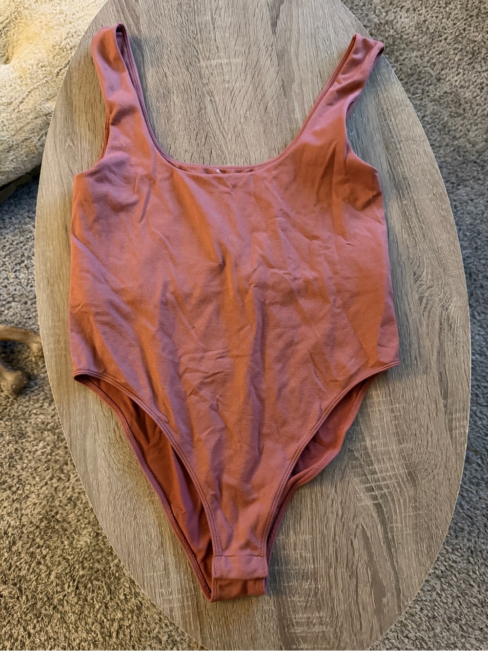 a new day Rust Scoop Neck Bodysuit